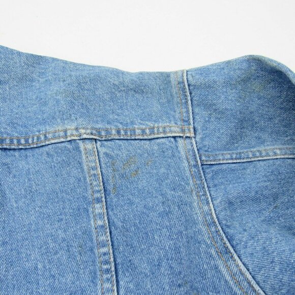 Vintage 1994 Woodstock Denim Jacket Star Gear Jean Size Large Blue Concert Patch - Picture 7 of 9